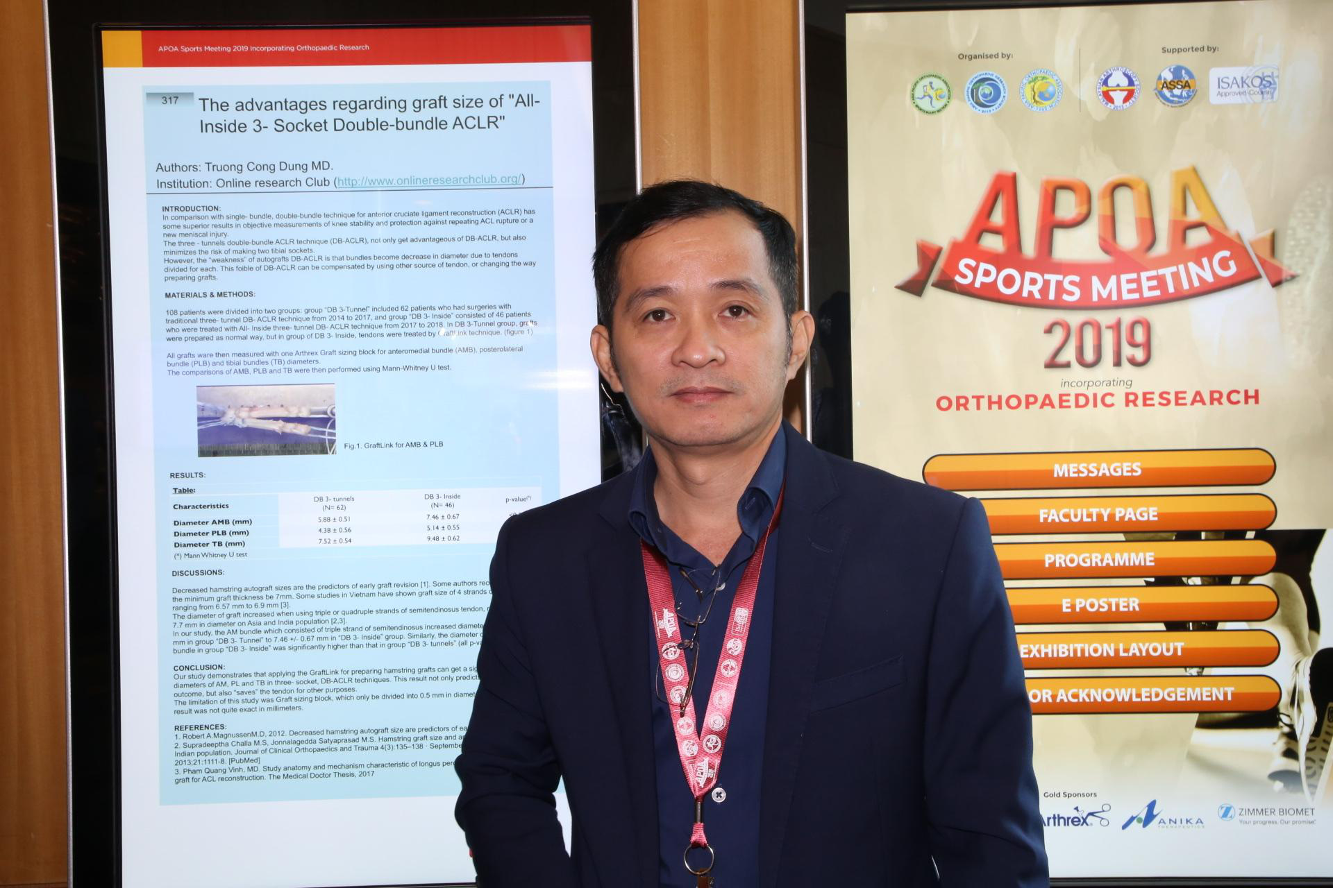 Bác sĩ Trương Công Dũng tại hội nghị Khoa Học APOA Malaysia 2018