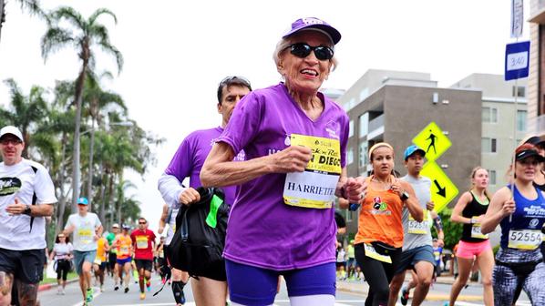 92-year-old woman on running the marathon